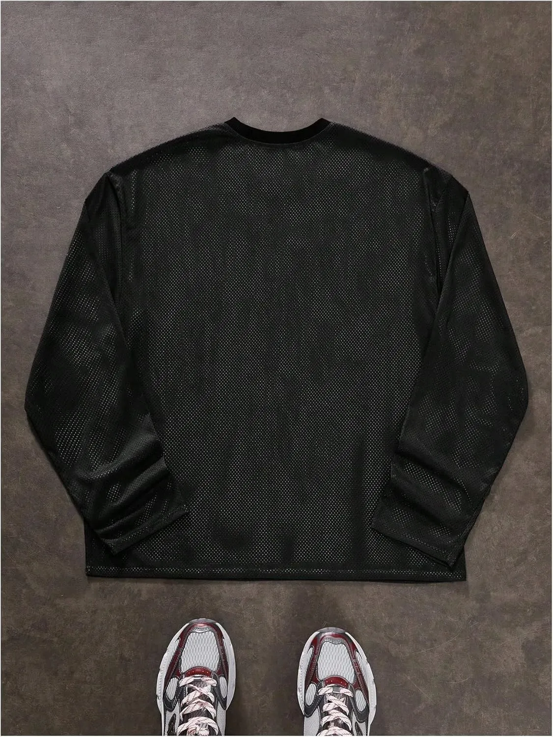 SOLY HUX Men's Long Sleeve Jersey Shirts Number Graphic Print Baggy Tee Shirt Tops Streetwear