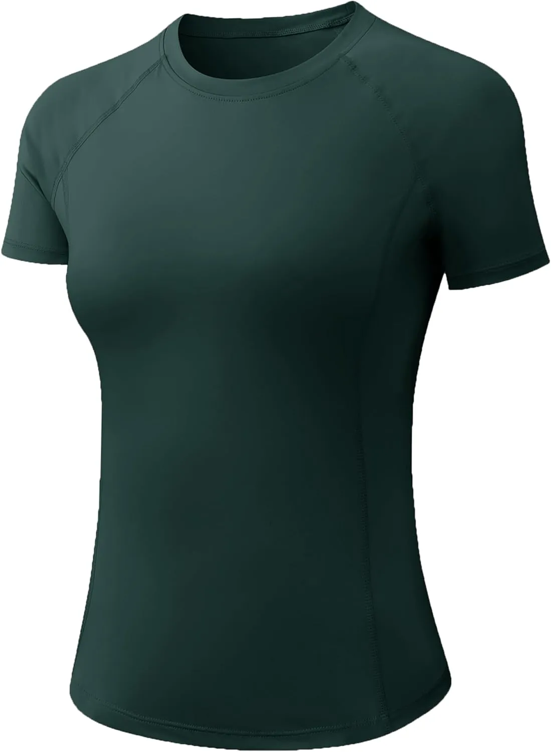 SPVISE Women's Compression Shirt Short Sleeve Workout Tops Athletic Baselayer Dry Fit Running Yoga Gym Basic T-Shirt Crewneck