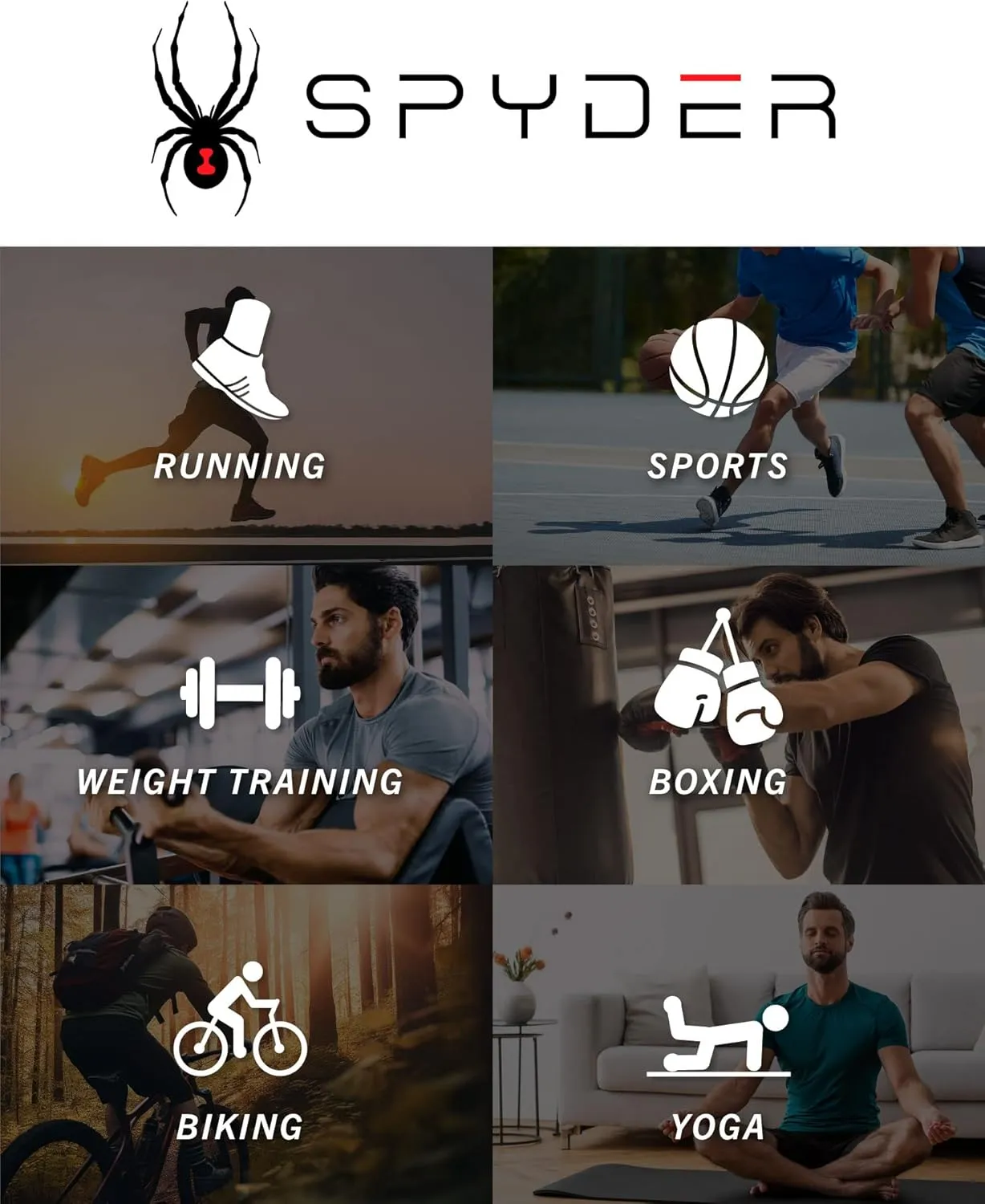 Spyder Men's Athletic T-Shirt - 2 Pack Dry Fit Short Sleeve Performance Sports Tee (S-XL)