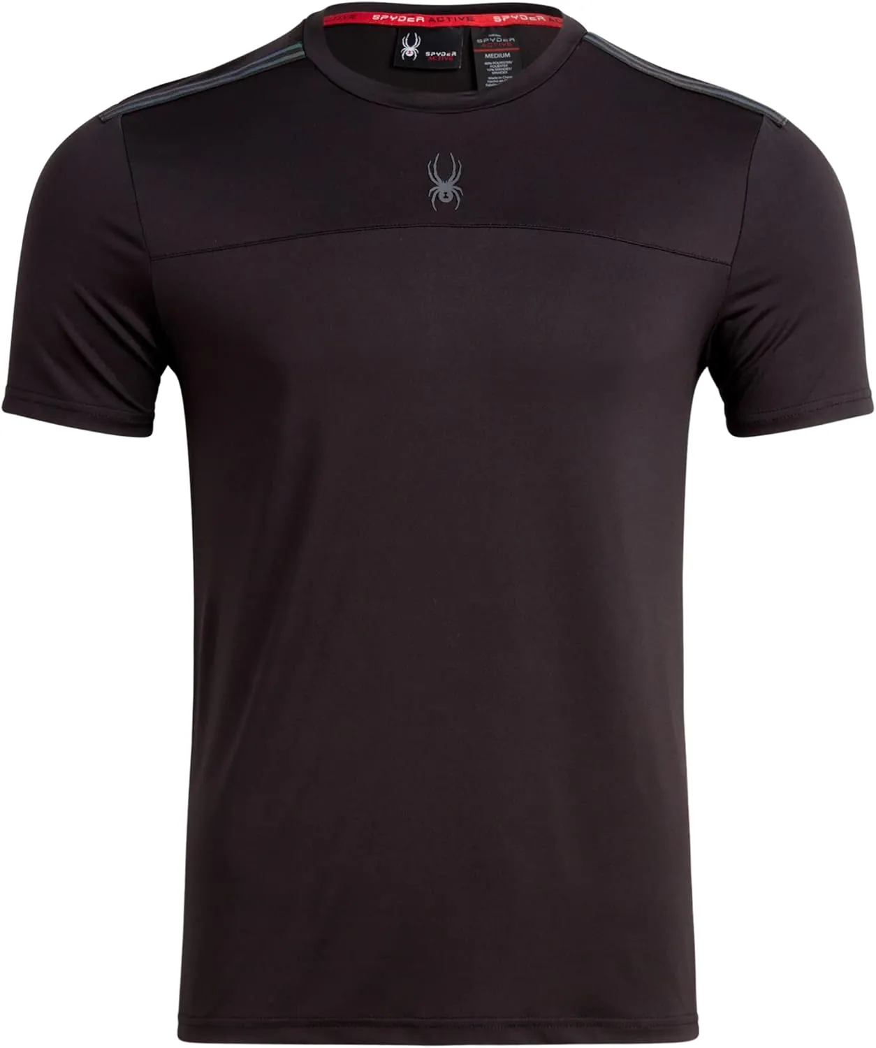 Spyder Men's Athletic T-Shirt - 2 Pack Dry Fit Short Sleeve Performance Sports Tee (S-XL)