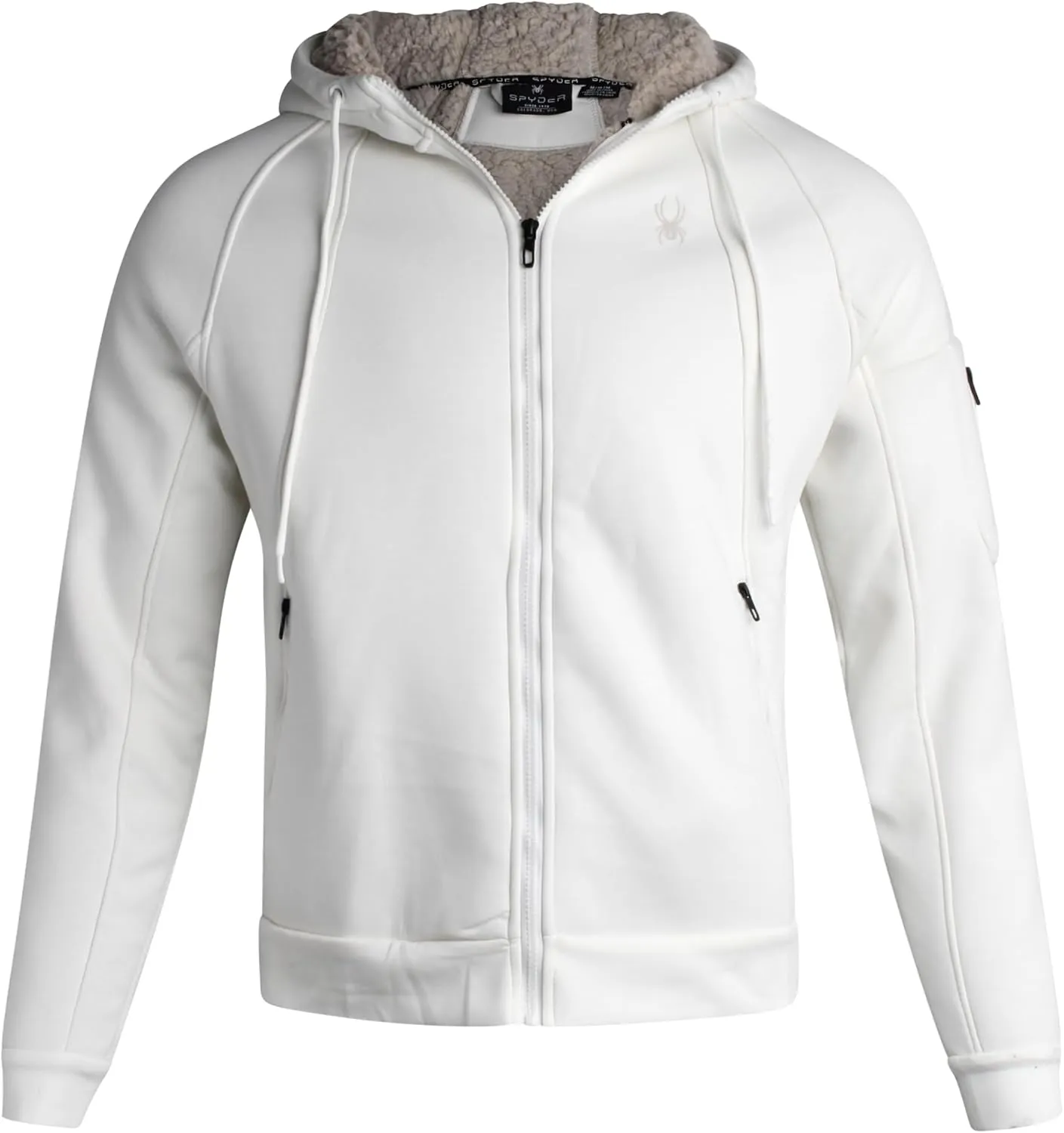 Spyder Men's Hoodie - Sherpa Lined Fleece Zip Up Jacket with ThermoWeb Insulation - Warm Outerwear Hoodies for Men (S-XXL)