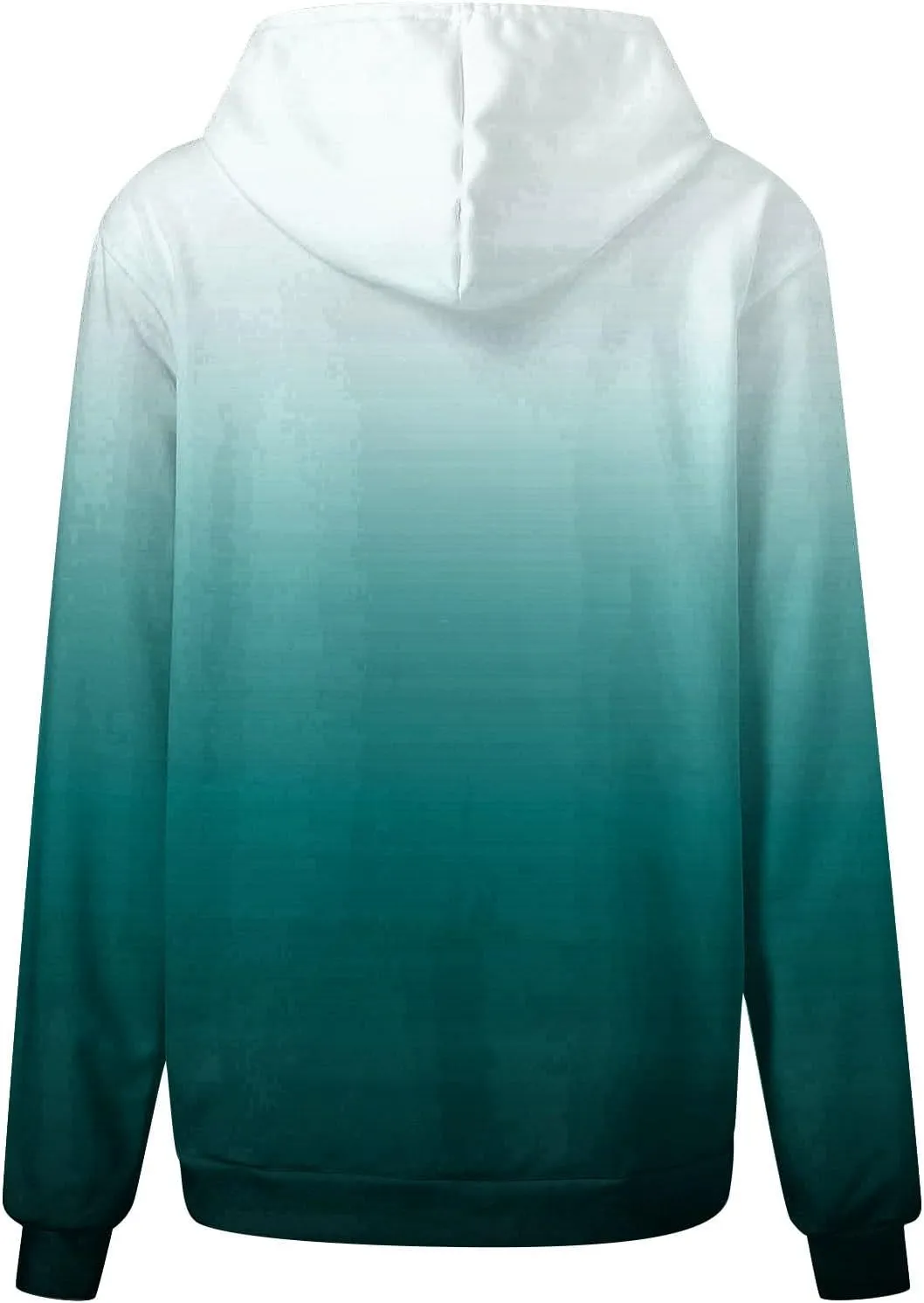 Stessotudo Oversized Hoodies for Women Casual Gradient Pullover Sweatshirts with Pocket Long Sleeve Trendy Y2K Hooded Tops