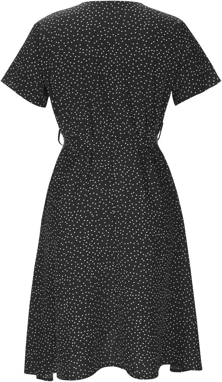 Summer Dresses for Women Floral Boho Dress Beach Casual Mid Length Dress Short Sleeve Flowy Elegant Midi Dresses