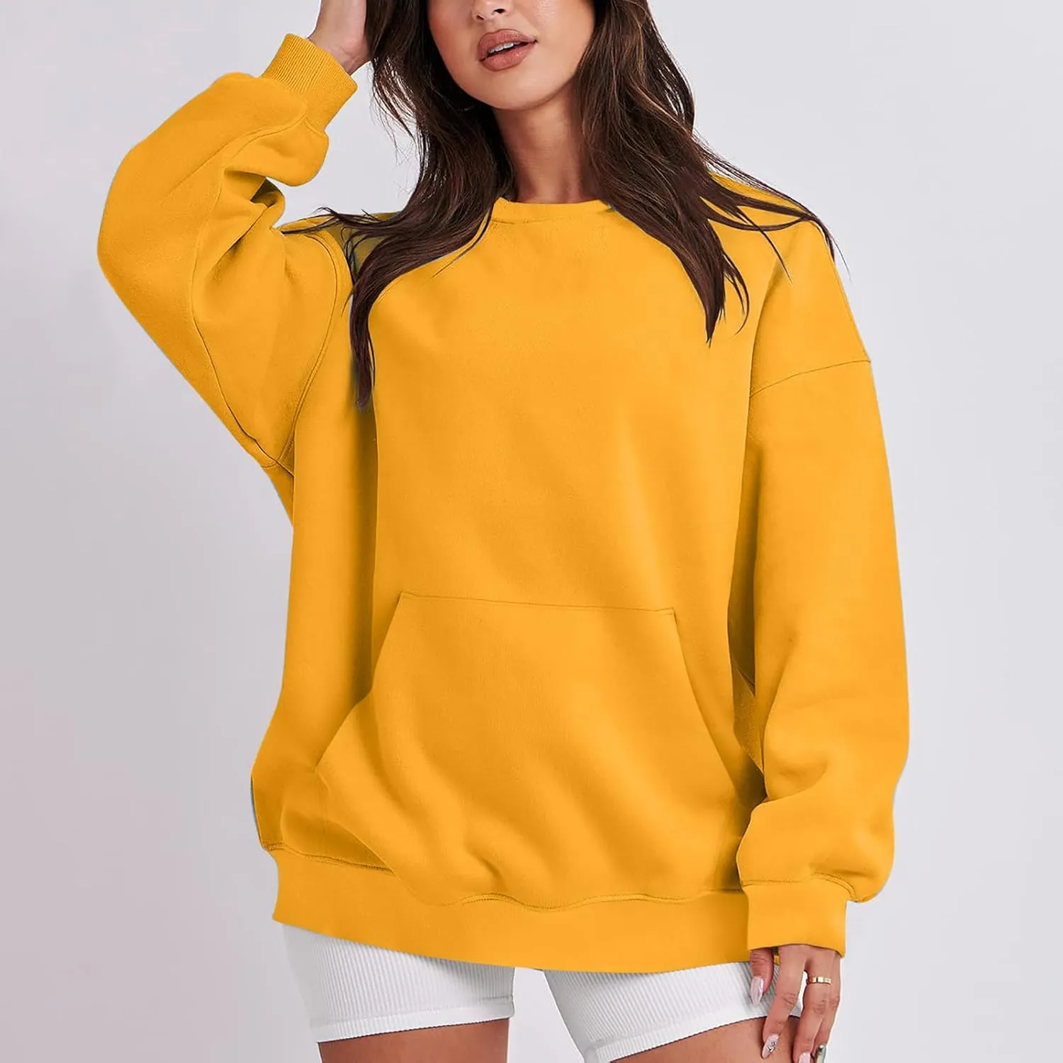 Sweatshirt For Womens Fashion 2023 Oversized Long Sleeve Crewneck Hoodie Sweatshirts Pullover Tops Fall Outfits