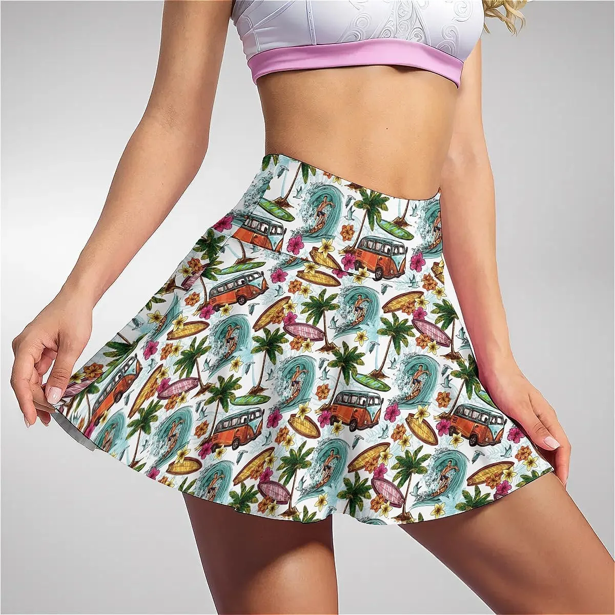 Tennis Skirt for Women with Pockets Inner Shorts, High Waisted Athletic Golf Skorts for Running Workout Sports