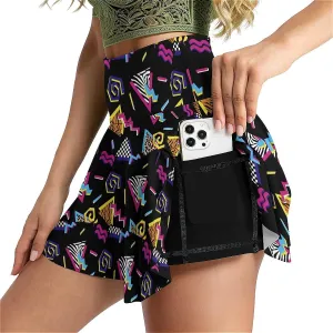Tennis Skirt for Women with Pockets Inner Shorts, High Waisted Athletic Golf Skorts for Running Workout Sports