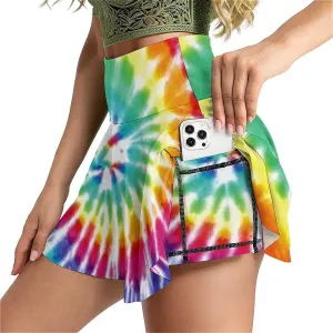Tennis Skirt for Women with Pockets Inner Shorts, High Waisted Athletic Golf Skorts for Running Workout Sports