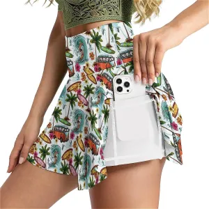 Tennis Skirt for Women with Pockets Inner Shorts, High Waisted Athletic Golf Skorts for Running Workout Sports