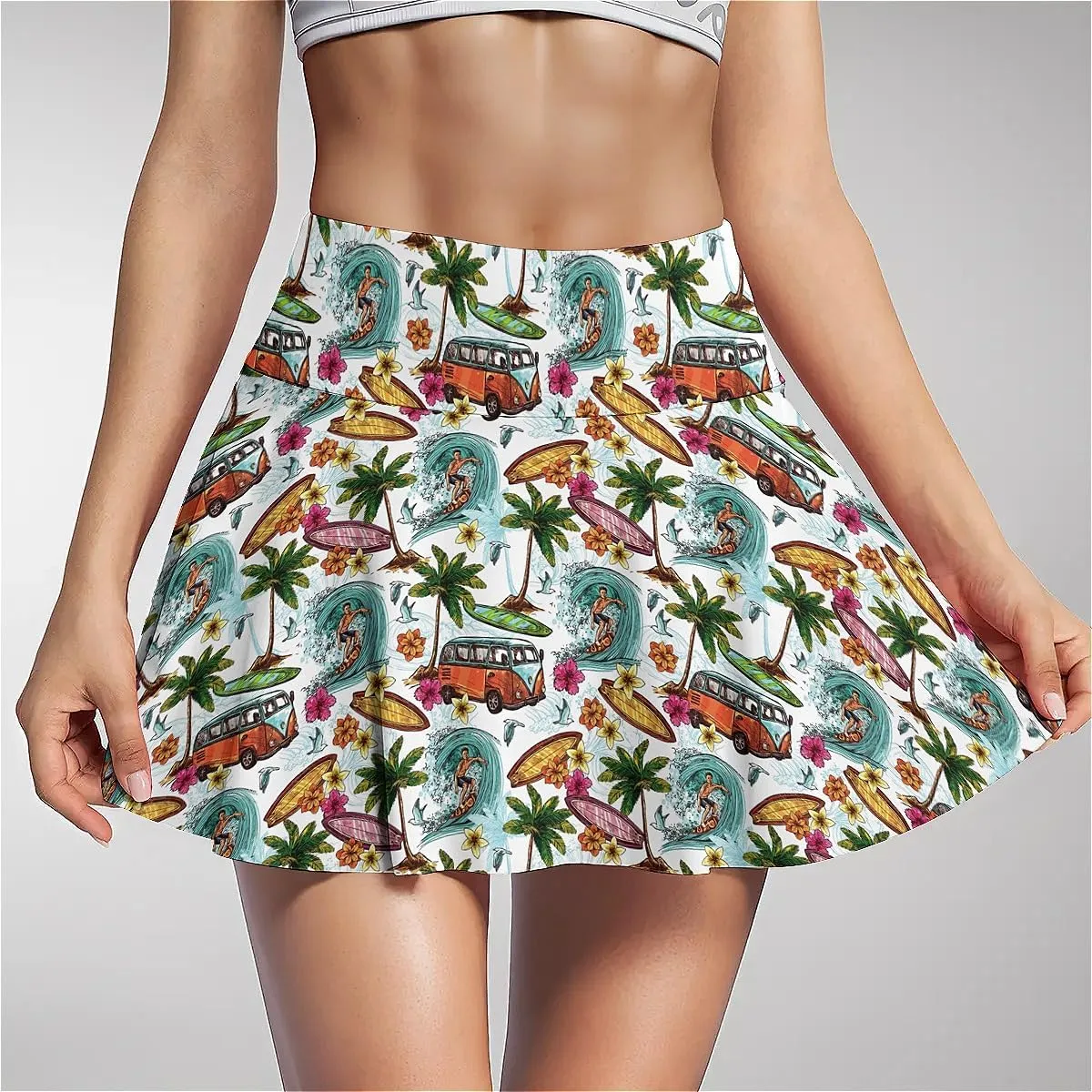 Tennis Skirt for Women with Pockets Inner Shorts, High Waisted Athletic Golf Skorts for Running Workout Sports