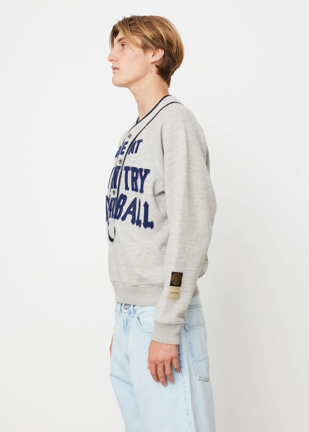 Top Jersey Baseball Henley Sweater (Great Kountry)