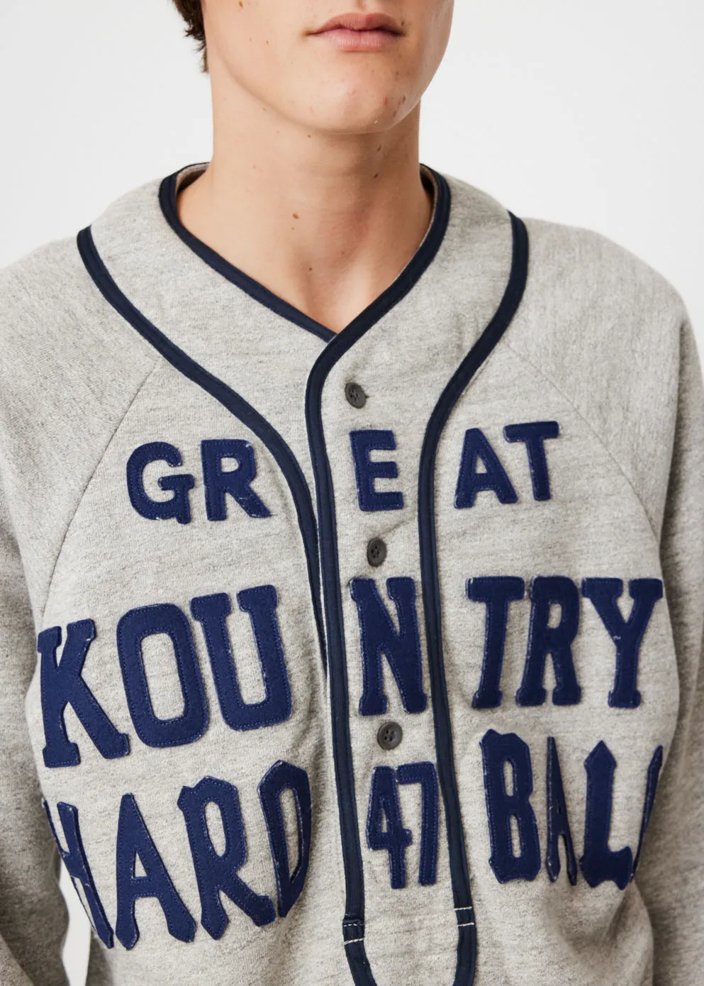 Top Jersey Baseball Henley Sweater (Great Kountry)