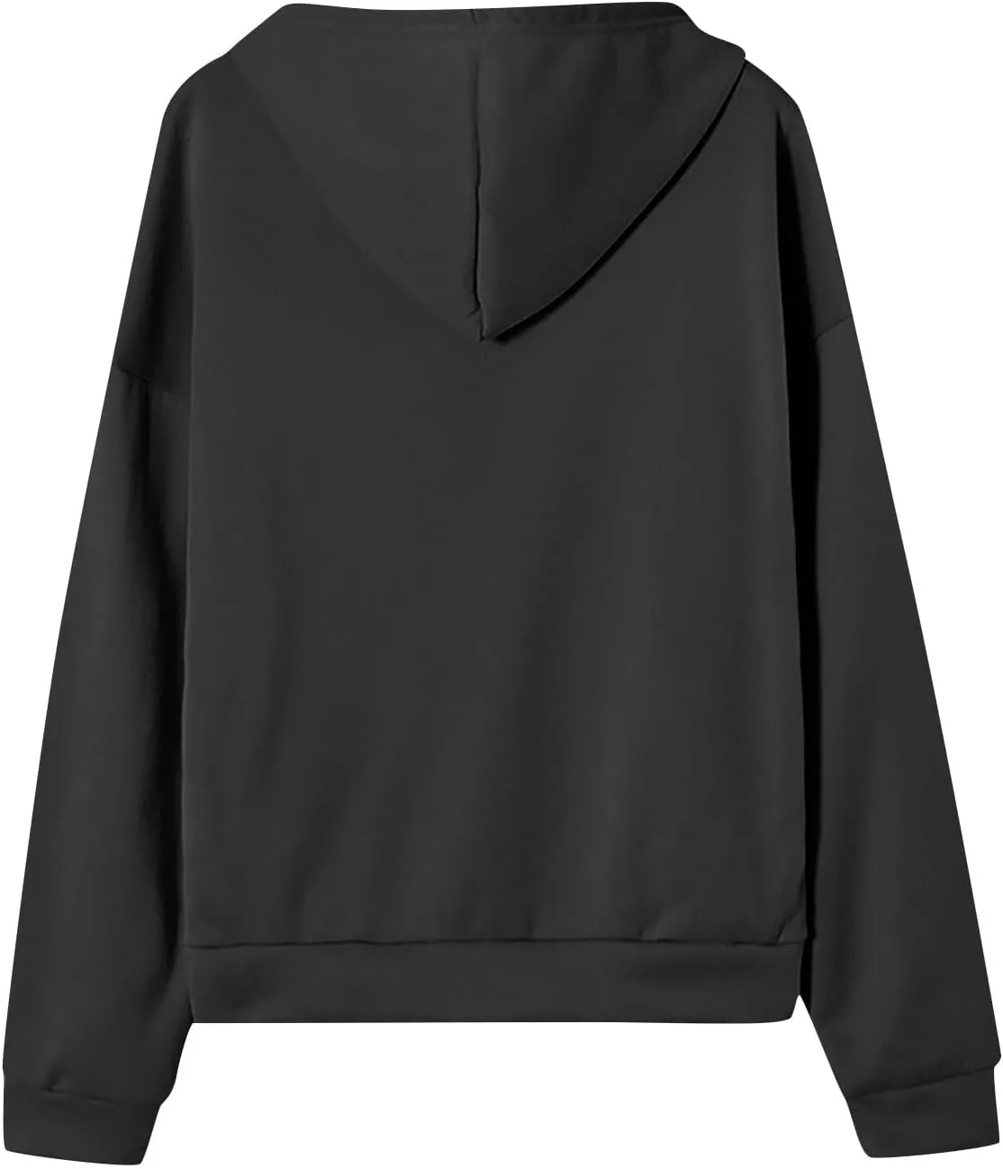 Tops for Women Zip Up Hooded Sweatshirt Ladies Solid Color Long Sleeve Casual Loose Lightweight Jacket with Pockets