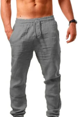 Trousers for Men,Men Fitness Hiking Casual Sweatpant Outfits Baggy Loose Fit Joggers Pants Mens Lightweight Work Pants