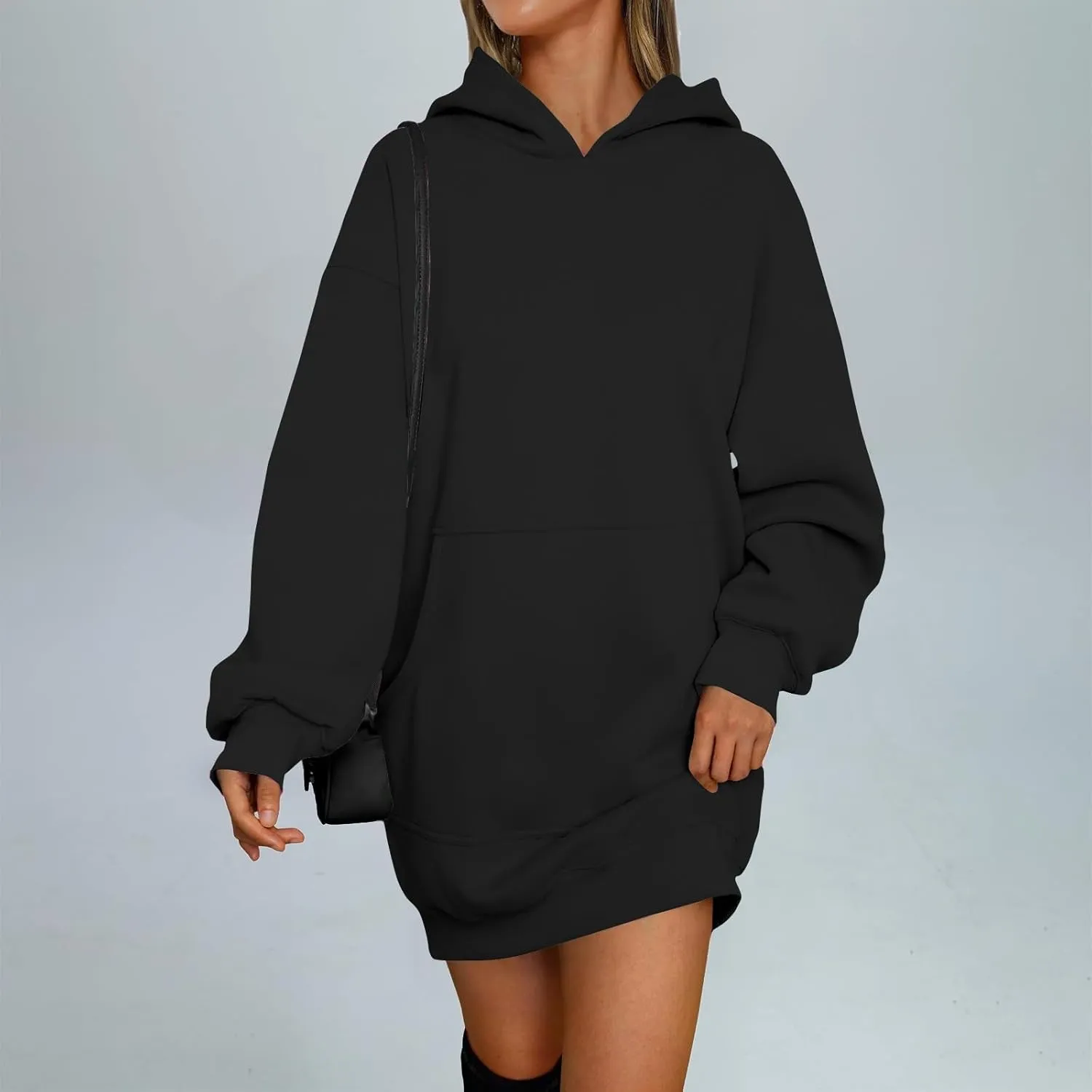 Tunic Hoodies for Women Long Fleece Y2K Hoodie Oversized Sweatshirt Trendy Lightweight Baggy Pullover Fall Outfits