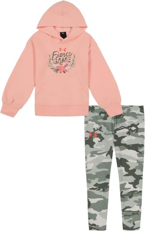 Under Armour girls Hoodie Set, Bottoms & Hoodie, Lightweight & Relaxed Fit