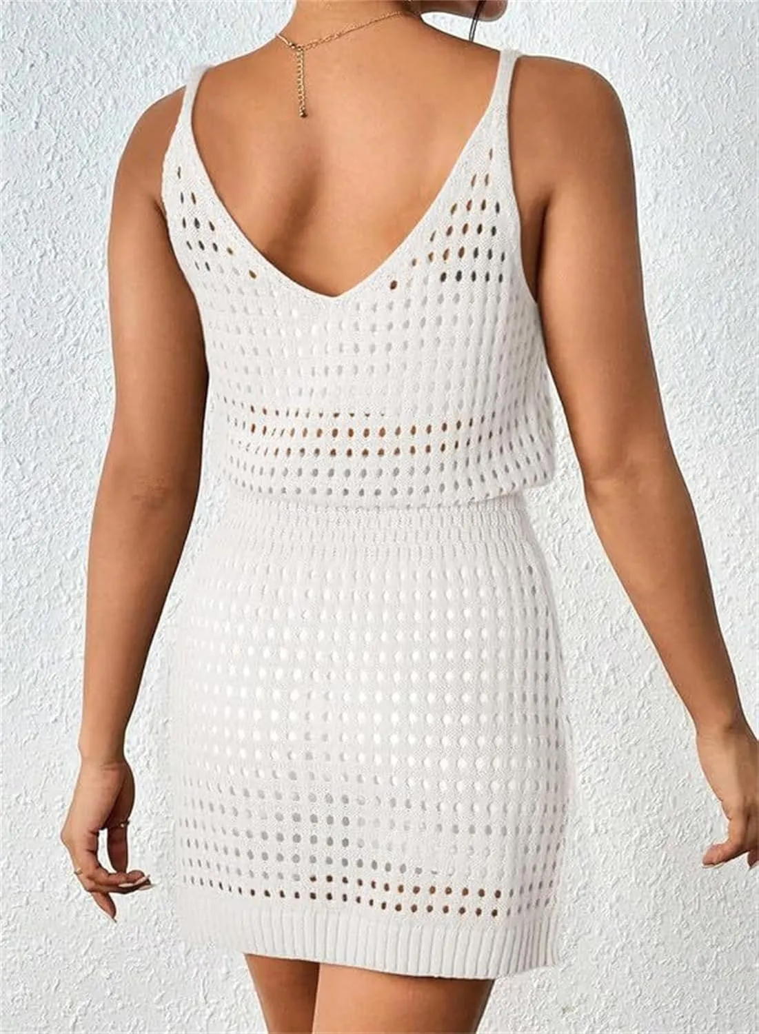 Vacation Dresses for Women 2025 Crochet Hollow Out Knit Cover Up Swimsuit Summer Beach Bathing Suit Cruise Outfits