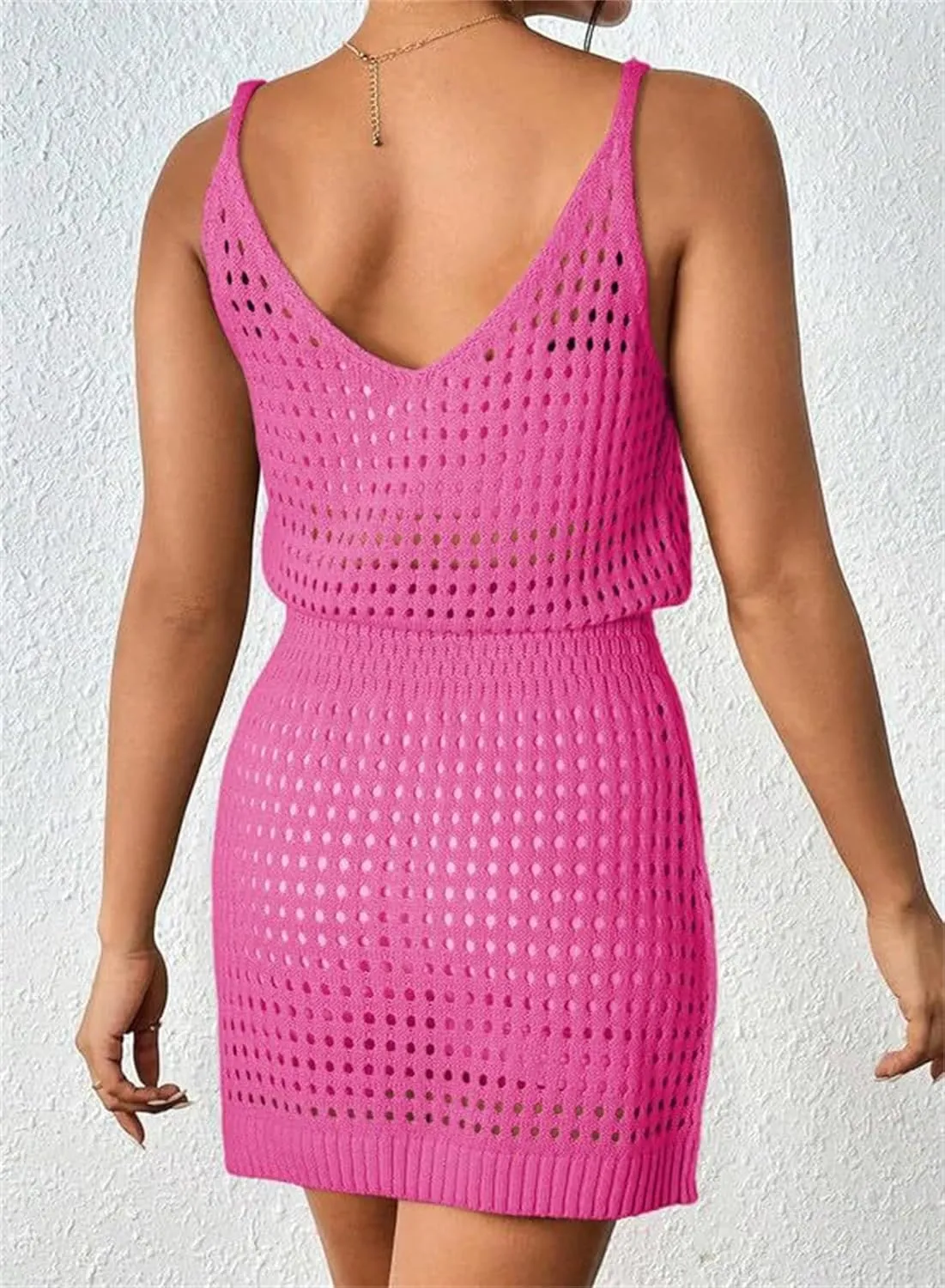Vacation Dresses for Women 2025 Crochet Hollow Out Knit Cover Up Swimsuit Summer Beach Bathing Suit Cruise Outfits