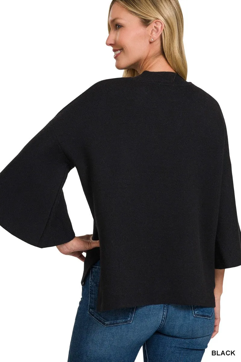 Viscose Bell Sleeve Sweater
