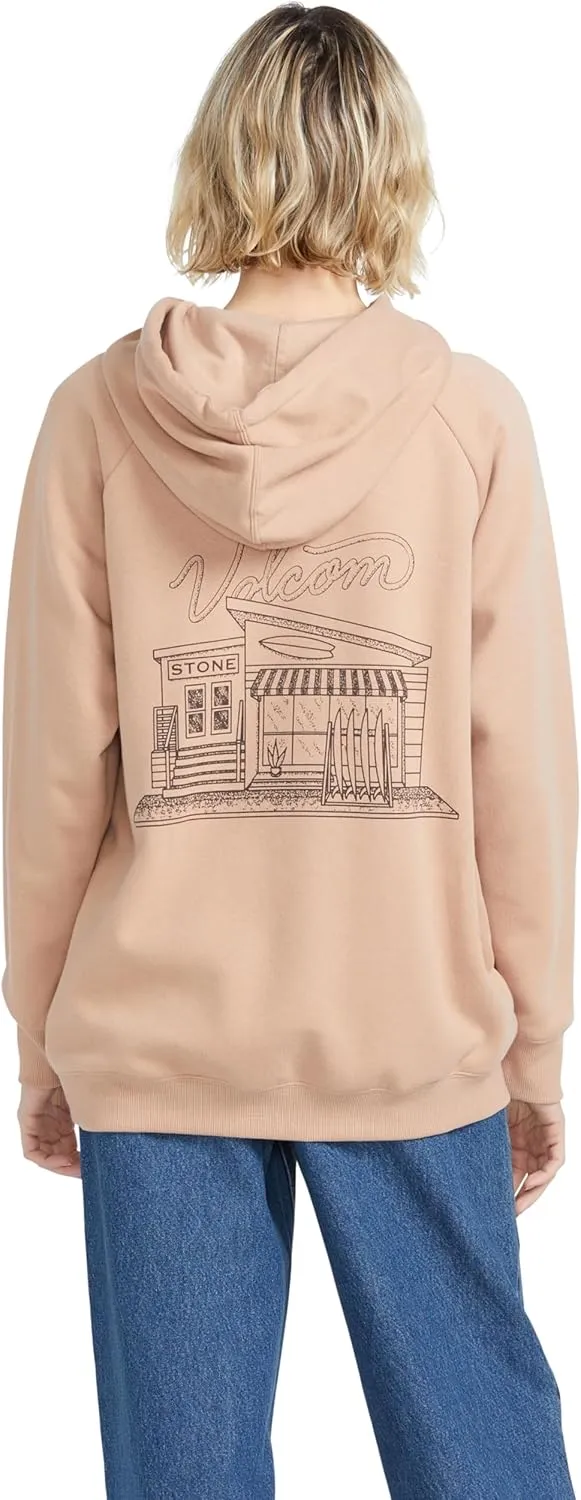 Volcom Women's Truly Stoked Ovesized Bf Hooded Fleece Sweatshirt