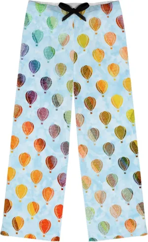Watercolor Hot Air Balloons Womens Pajama Pants