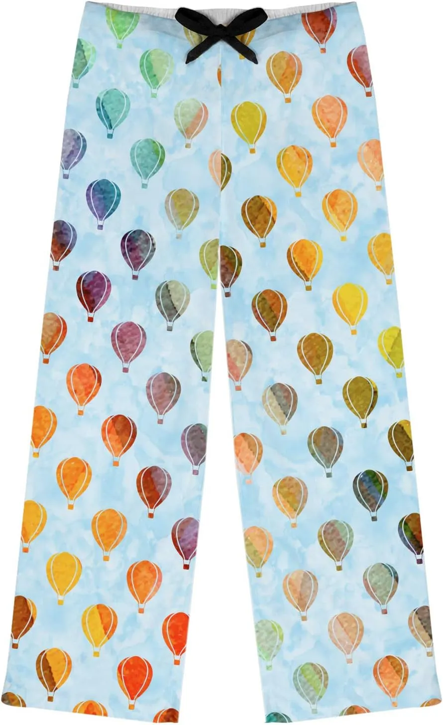 Watercolor Hot Air Balloons Womens Pajama Pants