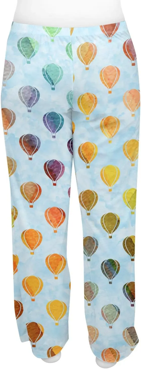 Watercolor Hot Air Balloons Womens Pajama Pants