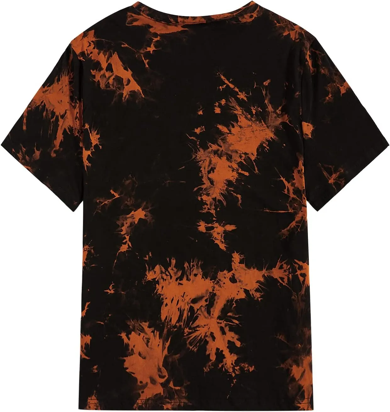 WDIRARA Men's Tie Dye Letter City Print Short Sleeve Tee Casual Round Neck T Shirt