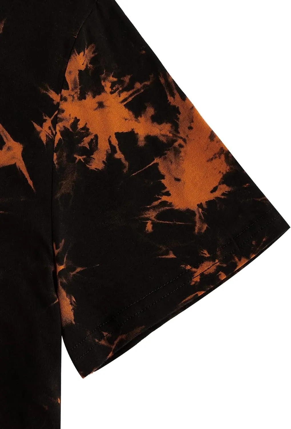 WDIRARA Men's Tie Dye Letter City Print Short Sleeve Tee Casual Round Neck T Shirt
