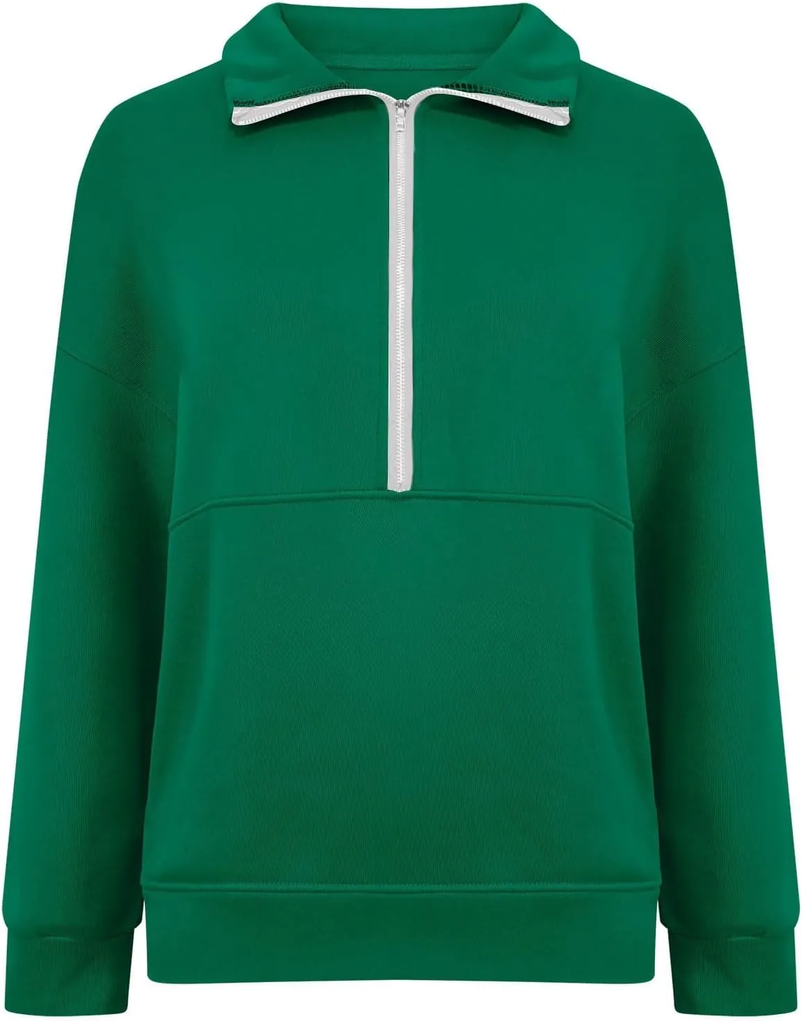 Women Fleece Half Zip Pullover Comfy Oversized Sweatshirt Trendy 1/4 Zip Up Hoodie Casual Fall Sweaters with Pockets