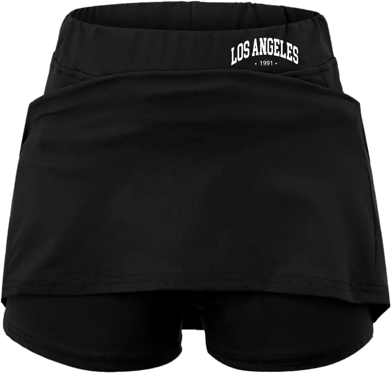 Women's Athletic Skorts 2025 Summer Los Angeles High Waisted Tennis Shorts Sports Running Gym Breathable Skirt Shorts