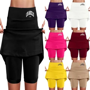 Women's Athletic Skorts 2025 Summer Los Angeles High Waisted Tennis Shorts Sports Running Gym Breathable Skirt Shorts