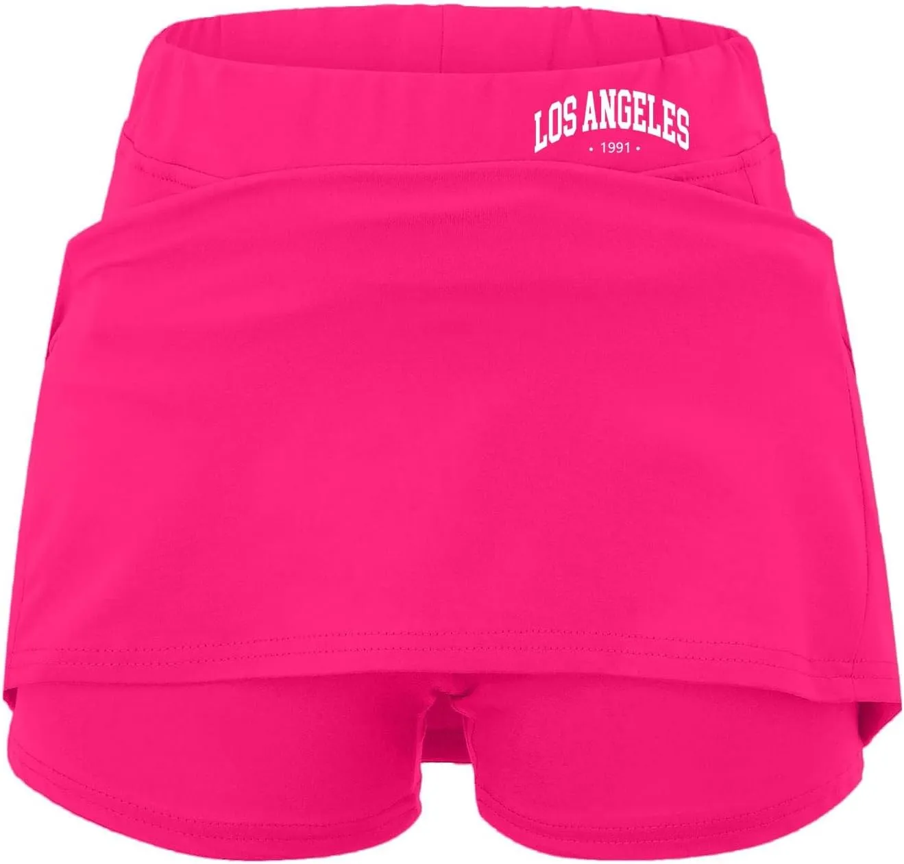 Women's Athletic Skorts 2025 Summer Los Angeles High Waisted Tennis Shorts Sports Running Gym Breathable Skirt Shorts