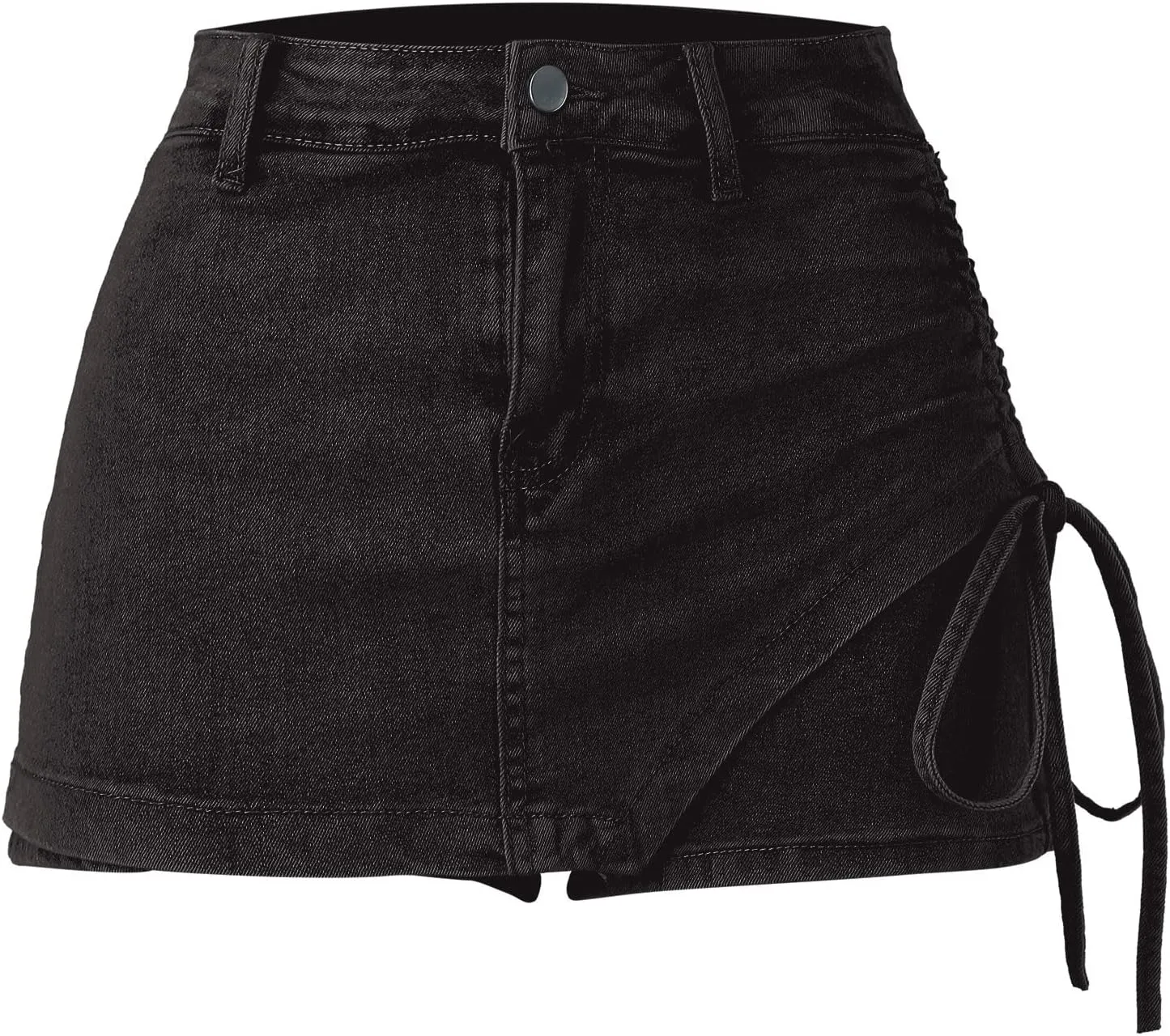 Women's Casual Shorts A Line Denim Shorts Wash Chic Slimming Skort Denim Skort Jean Skirt Summer Outfits 2024