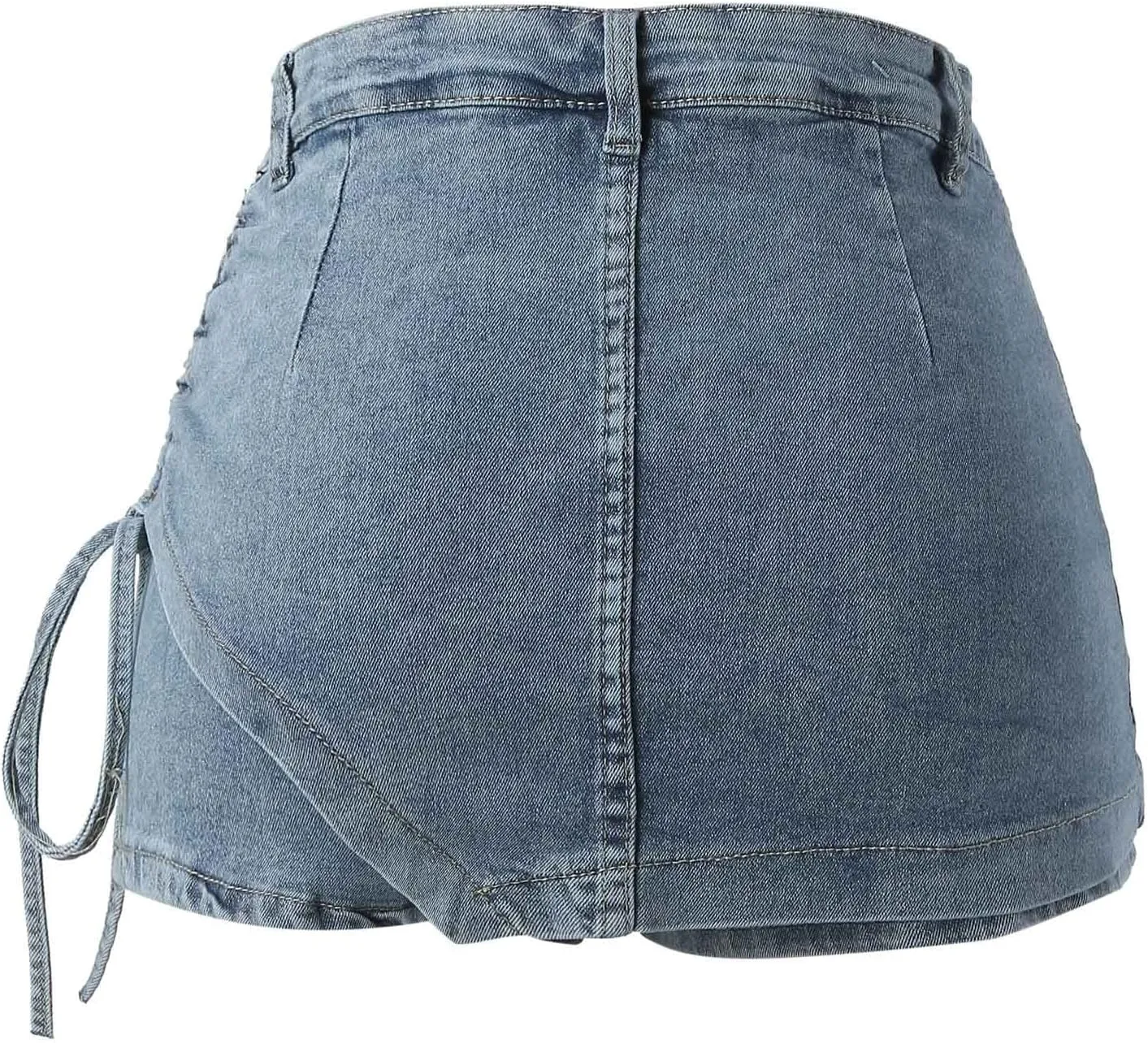 Women's Casual Shorts A Line Denim Shorts Wash Chic Slimming Skort Denim Skort Jean Skirt Summer Outfits 2024