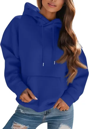Women's Fleece Oversized Hoodies Y2k Casual Long Sleeve Pullover Sweatshirts Loose Warm comfy Hoodie Winter Clothes