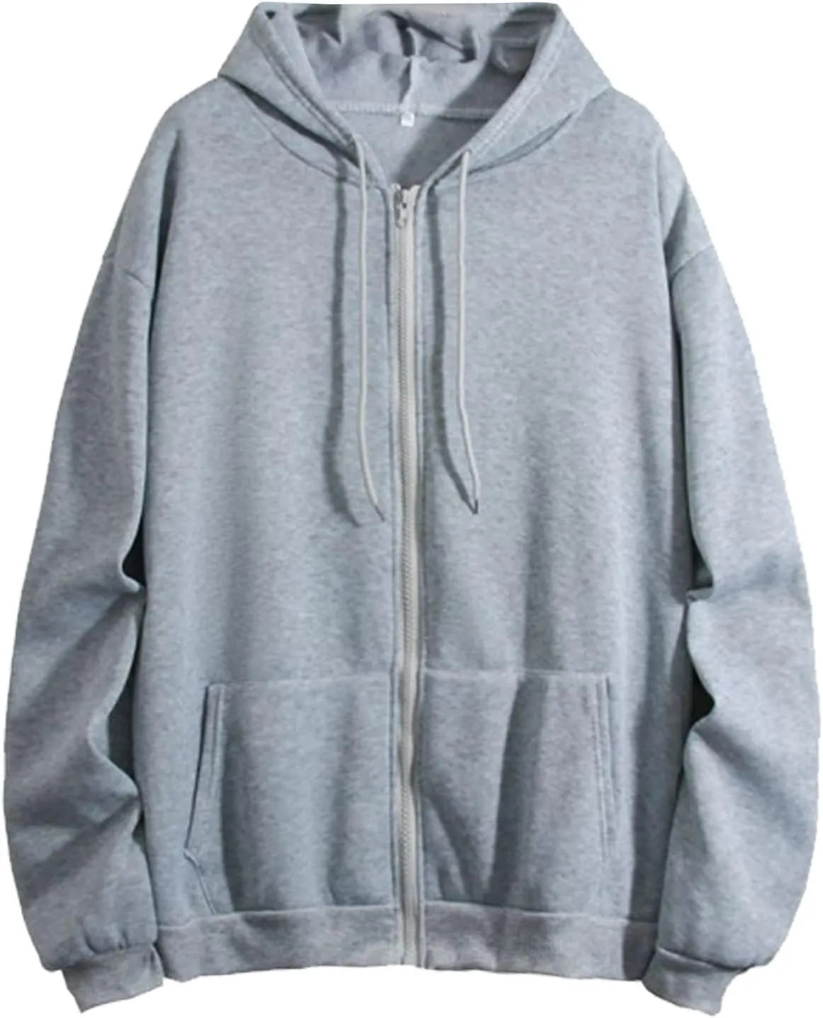 Womens Full Zip Up Hoodies Casual Fleece Lightweight Drawstring Long Sleeve Sweatshirt Jacket with Pockets