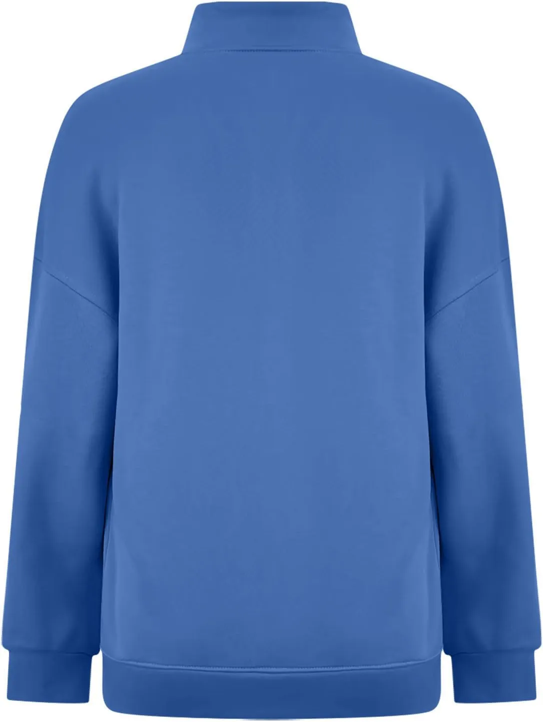 Women's Half Zip Sweatshirts Long Sleeve Drop Shoulder Pullover Casual Oversized Hoodies with Pocket