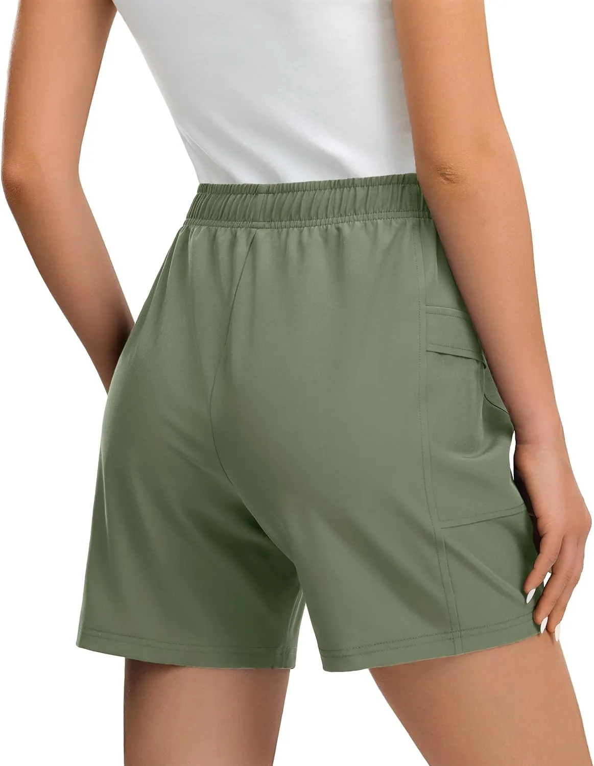 Women's Hiking Cargo Casual Shorts 6 inches Lightweight Quick Dry Athletic Shorts for Golf Workout Travel Summer 2025