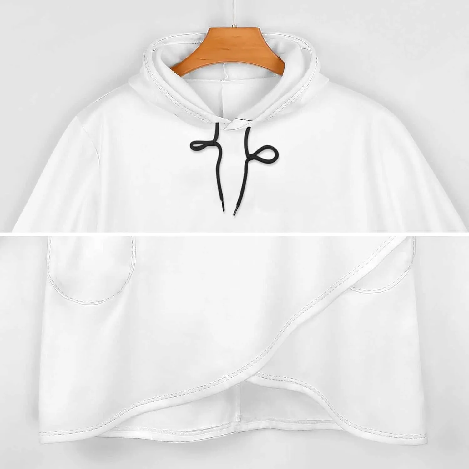 Womens' Long-sleeve Cape Style Halloween Death Hoodie Decked Elegant Lounge