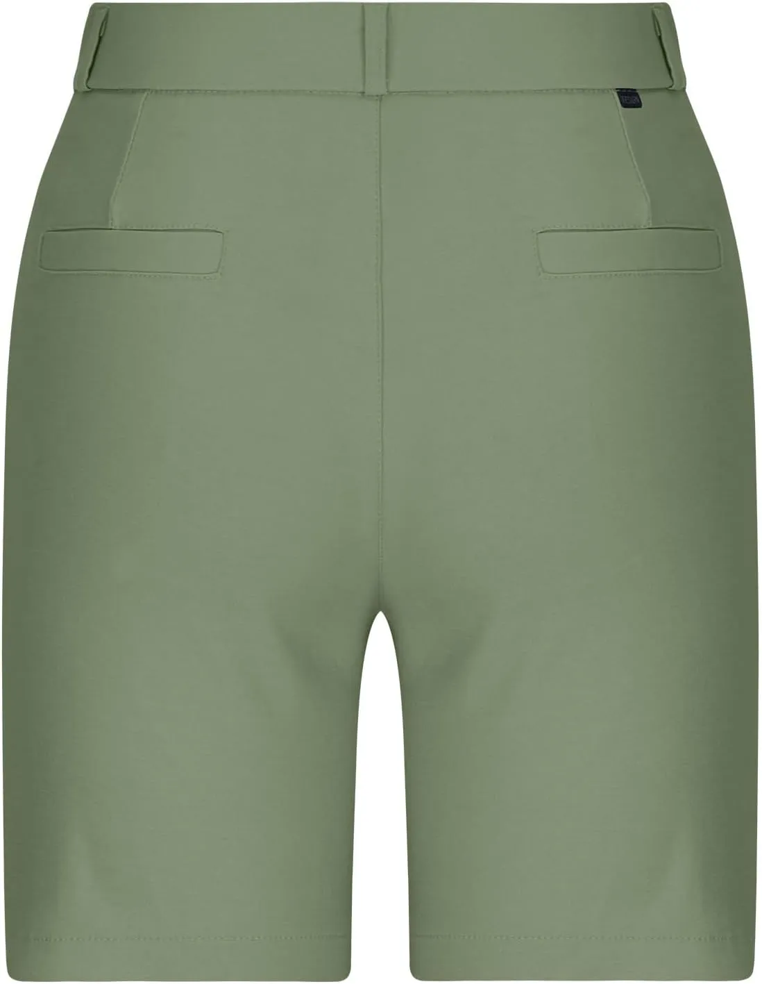 Women's Mid Rise Slim Fit Chino Bermuda Shorts Ultra Lux Comfort Walking Super Comfy Business Casual Pants