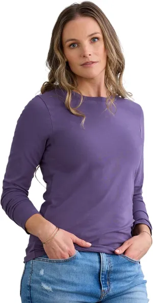 Women's Organic Pima Cotton Long Sleeve Crew Neck T-Shirt