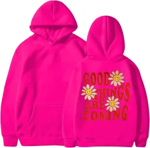 Womens Oversized Hoodie Love Yourself Print Top Sweatshirt Cotton Fleece Hoodies for Women