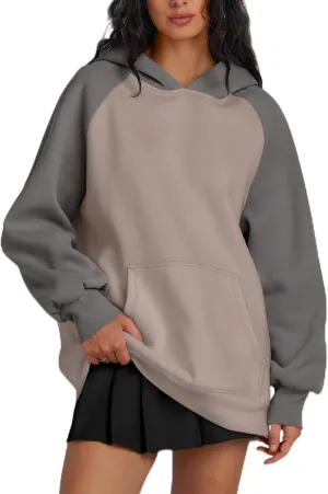 Womens Oversized Hoodies Fleece Casual Sweatshirts Basic Long Sleeve Sweaters Pullover 2024 Fall Winter Outfits