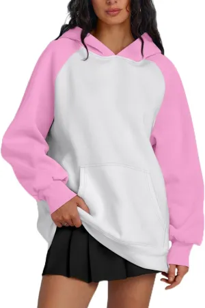 Womens Oversized Hoodies Fleece Casual Sweatshirts Basic Long Sleeve Sweaters Pullover 2024 Fall Winter Outfits