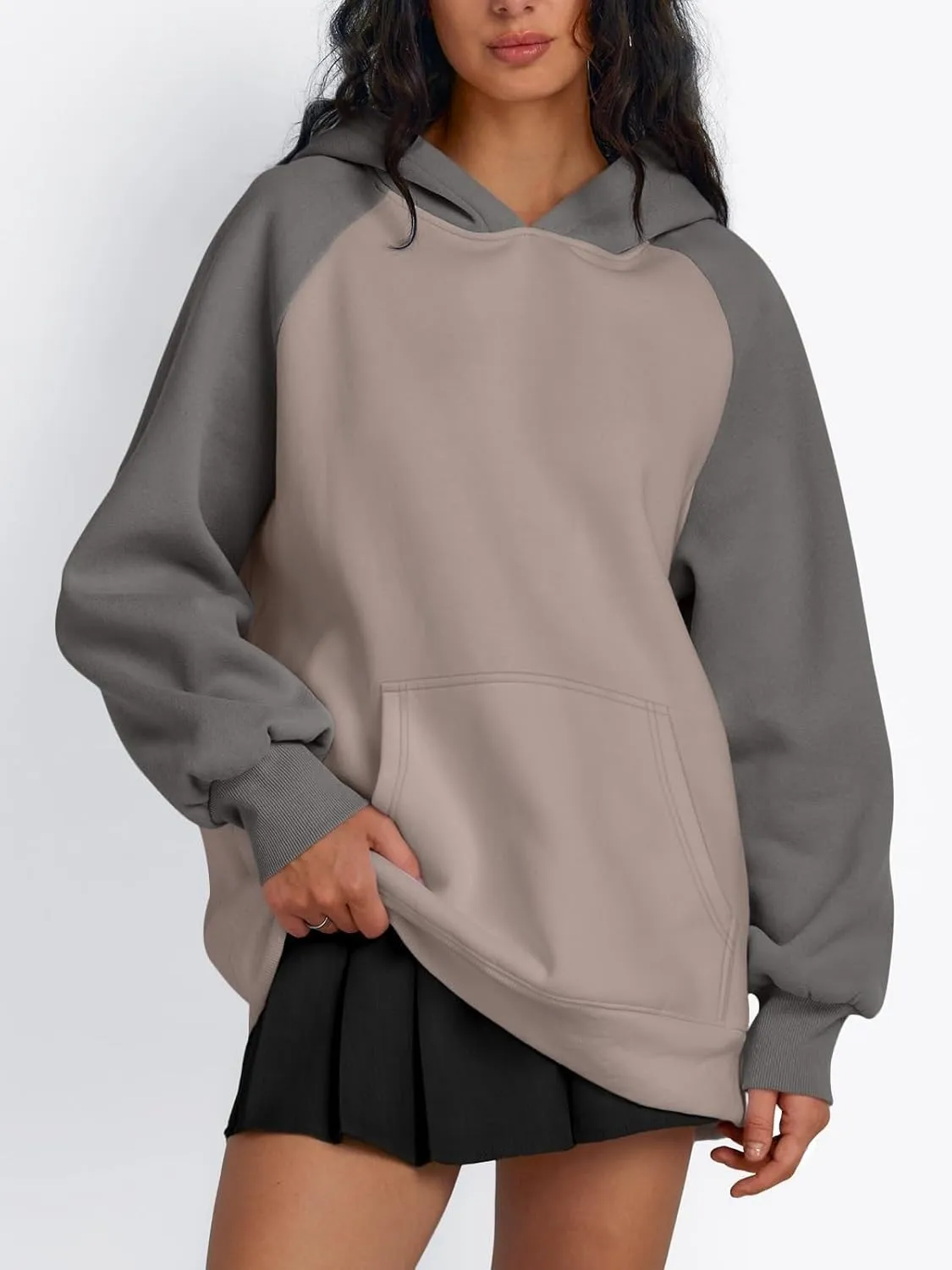 Womens Oversized Hoodies Fleece Casual Sweatshirts Basic Long Sleeve Sweaters Pullover 2024 Fall Winter Outfits
