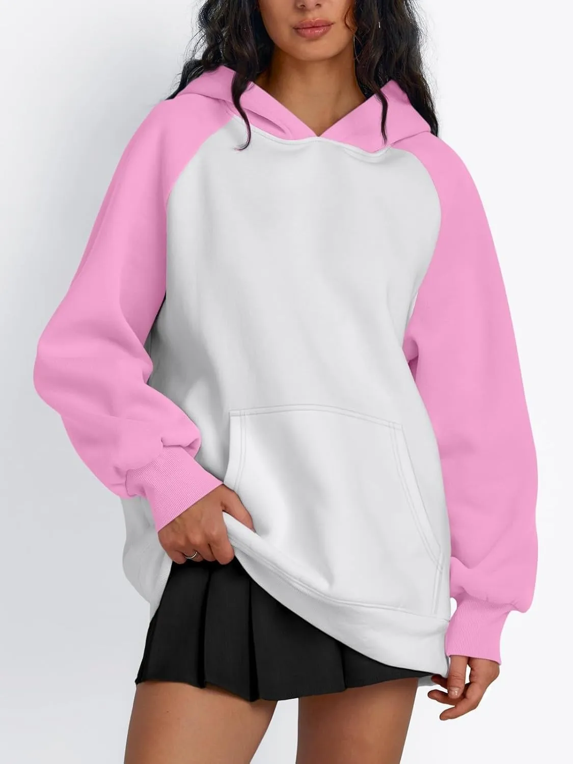 Womens Oversized Hoodies Fleece Casual Sweatshirts Basic Long Sleeve Sweaters Pullover 2024 Fall Winter Outfits