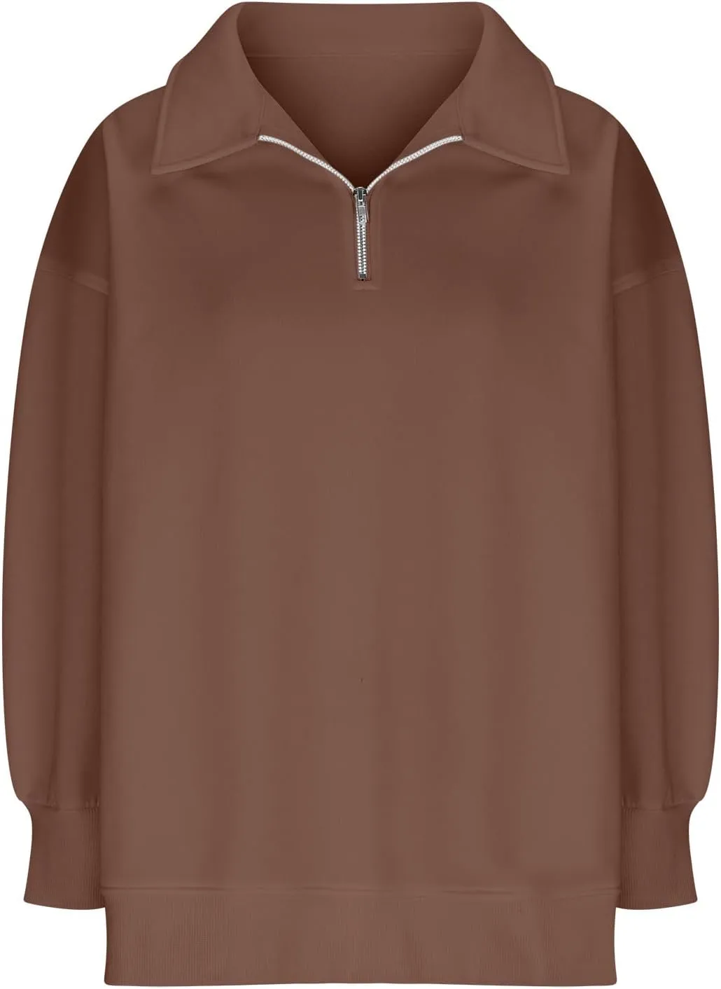 Women's Oversized Quarter Half Zip Hoodies Sweatshirt,2024 Winter V Neck Long Sleeve Pullover Tunic Trendy Clothes