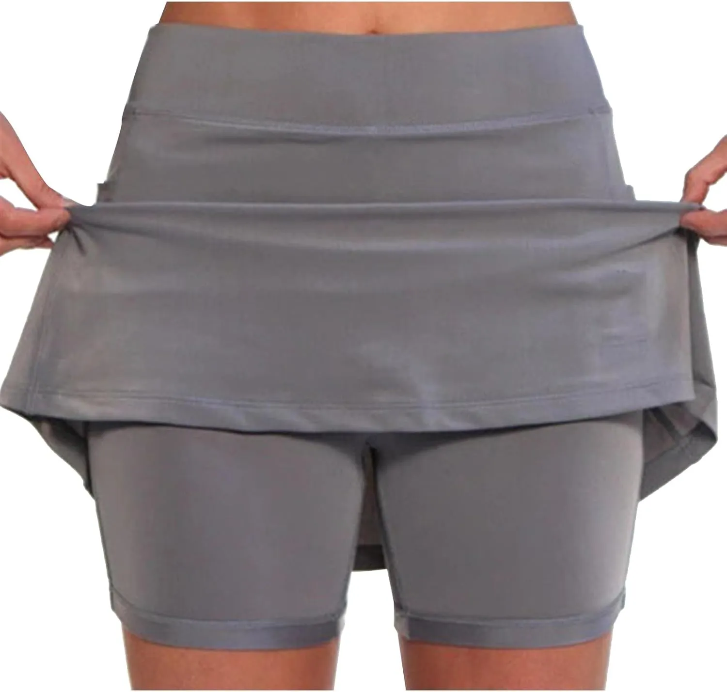Womens Skorts Summer Casual Plus Size Tummy Control Skorts High Waist Athletic Sport Skirt Pant Golf Tennis Shorts