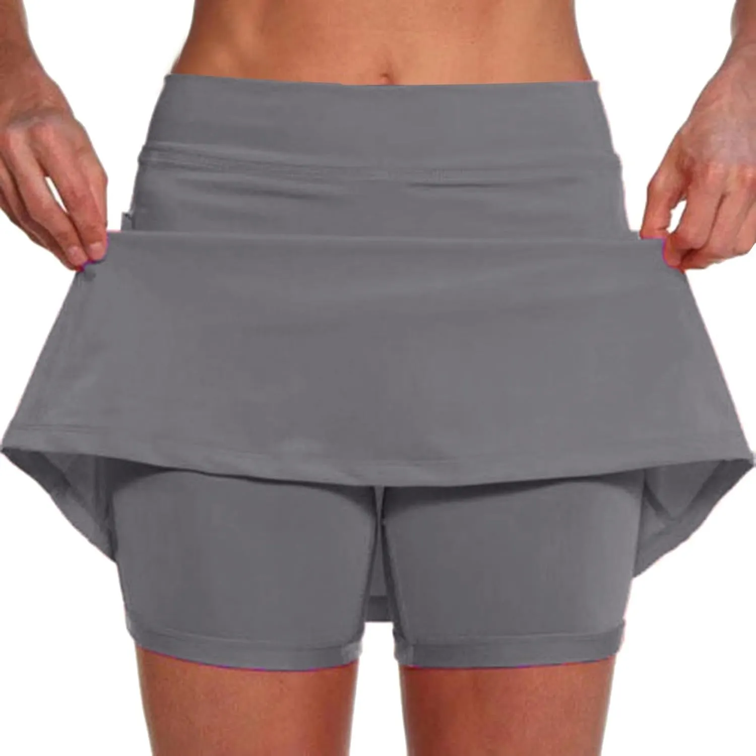 Womens Skorts with Pockets Tummy Control Plus Size Skorts for Women High Waist Athletic Sports Pants Skirt Casual Shorts