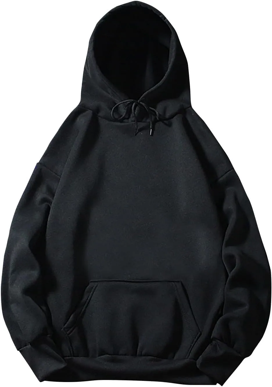 Women'S Solid Color Sweatshirt Long Sleeve Fleece Pullover Hooded Fashion Sweater With Pockets
